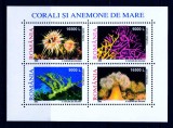 Cumpara ieftin RO 2002 LP 1577a &quot;Corali si anemone &quot; - bloc de 4 , colita 319 , MNH, Nestampilat