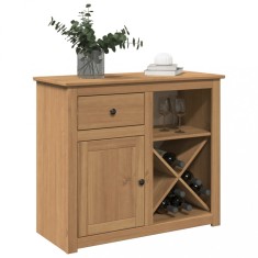 Gossi dulap cu sertar panama, 93x40x80 cm, lemn masiv de pin
