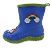 Cizme de ploaie pentru copii, cu design animat 3D, model scurt, din cauciuc, Albastru, 33