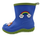 Cizme de ploaie pentru copii, cu design animat 3D, model scurt, din cauciuc, Albastru, 33