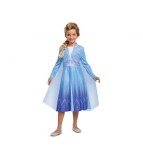 Costum carnaval Elsa - Frozen pentru copii, albastru, marime XS (3-4 ani)