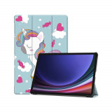 Husa Flip pentru Samsung Galaxy Tab S9 / S9 FE - Techsuit FoldPro - Unicorn