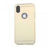 Husa iPhone X, Oglinda Aurie, TPU + Acrilic, Protectie 360, Anti-zgarieturi, Aderenta Sporita
