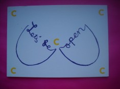 HOPCT 8800 LET S BE OPEN...!!..!! -CP FELICITARE AMUZANTA / UMORISTICA- EUROPA-NECIRCULATA