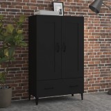 vidaXL Dulap &icirc;nalt, negru, 70x31x115 cm, lemn compozit