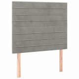 Cumpara ieftin Tablie de pat gri deschis 80x5x118/128 cm catifea