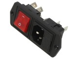 Conector Alimentare AC BULGIN C14 10A 250VAC BVA01/Z0000/76 Soclu Tată