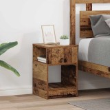 vidaXL Masă laterală 2 pcs Lemn vechi 30,5 x 30 x 45 cm Lemn compozit 890909