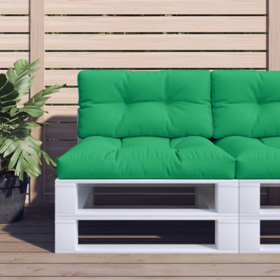vidaXL Pernă de paleți, verde, 80x40x12 cm, material textil foto