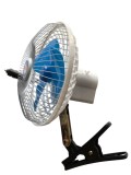 Ventilator Auto 12V Oscilant cu Bricheta, Grilaj Metalic, 8 Inch, Alb - Racorire Eficienta Masina, Rulota, Camion