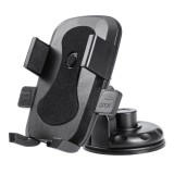 Suport auto telefon AMiO pentru parbriz si bord, montare pe ventuza reutilizabila, brat reglabil 6,4-10,5 cm, rotire 360, compatibil cu majoritatea