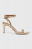 Cumpara ieftin Kurt Geiger London sandale de piele Mayfair Strappy Sandal culoarea auriu, 2040961109