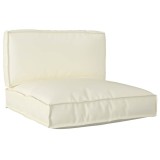 Set de perne pentru palete 2 piese Crem din țesătură Oxford