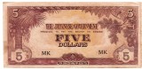 Malaya, Ocupatia Japoneza 5 Dolari 1942 P-M6 OJM4