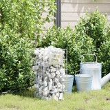 vidaXL Coloană Gabion cu Punct de Apă 50x25x25 cm Oțel Inoxidabil