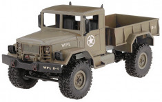 Camion Militar cu Telecomanda WPL B-14 1:16 4x4 2.4GHz RTR - Galben foto