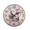 Ceas de Perete cu Imaginea unui Ulcior cu Lavanda &ndash; 33.8 cm, Design Elegant, MDF