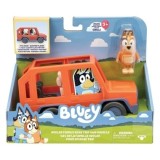 Bluey Set figurina articulata si vehicul Familia Heeler Road Trip