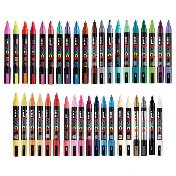 Marker varf rotund, vopsea rezistenta UV, pentru multiple suprafete - Auriu