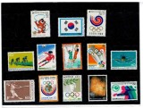 Korea de Sud - Lot timbre neuzate tematica Jocurile Olimpice, sport