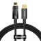 CABLU alimentare si date Baseus Explorer, Fast Charging Data Cable pt. smartphone, USB Type-C la Lightning 20W, 2m,Auto Power-Off,negru transparent &quot;C