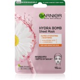 Garnier Textil Masks Hydra Bomb mască cu efect calmant și super hidratant pentru piele uscata spre sensibila 28 g