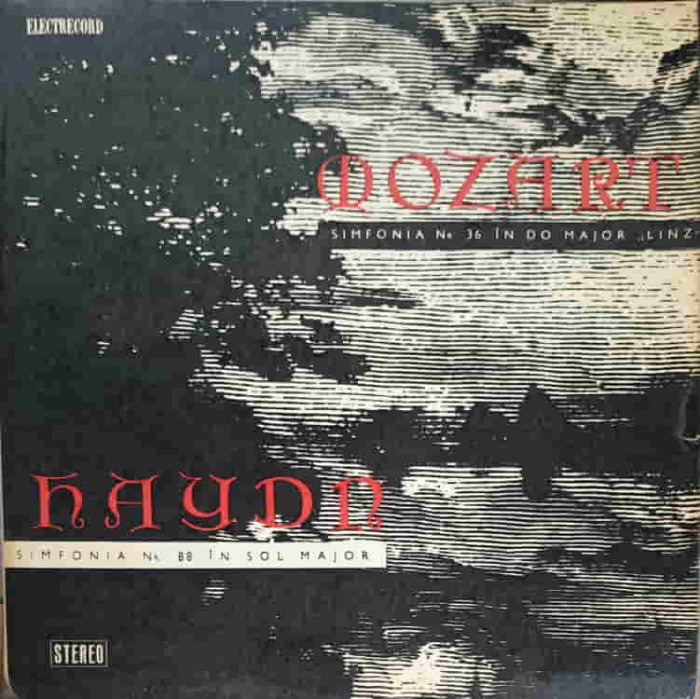 Disc vinil, LP. SIMFONIA NR.36 IN DO MAJOR. SIMFONIA NR.88 IN SOL MAJOR-MOZART, HAYDN