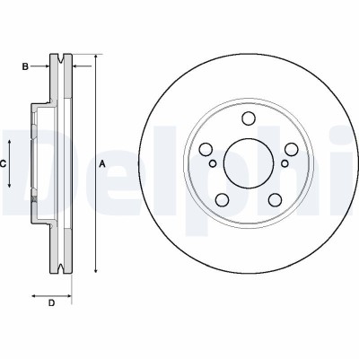 DELPHI BG4711C Disc frana foto