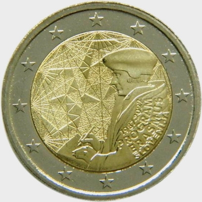 ERASMUS - Slovenia moneda comemorativa 2 euro 2022 - UNC foto