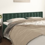 vidaXL Tăblii de pat, 2 buc, verde &icirc;nchis, 100x5x78/88 cm, catifea 346533