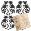 Șablon de plastic reutilizabil pentru țiglă // ART NOUVEAU FLOARE #2 - 25x25cm