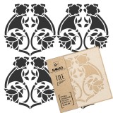 Șablon de plastic reutilizabil pentru țiglă // ART NOUVEAU FLOARE #2 - 25x25cm