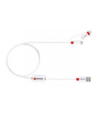 Cablu USB Skross Buzz Line A tata - micro USB A tata 1m alb foto