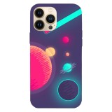 Husa compatibila cu Apple iPhone 15 Plus model Neon Meteor Shower, Silicon, TPU, Viceversa, Transparent, Carcasa