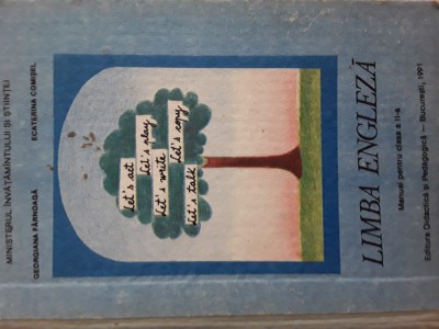 Limba Engleza Manual pentru clasa II G.Farnoaga, E Comisel 1991 cartonata foto