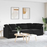 vidaXL Canapea modulară cu perne, negru, catifea