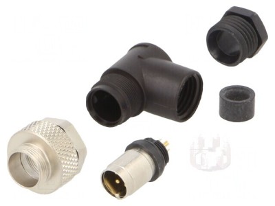 Conector M9 Mufă Tată Aurit 125V IP67 4 PIN Pe Cablu foto