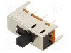 Intrerupator glisant, 2 pozitii, DPDT, ON-ON, TE Connectivity - MHS22304