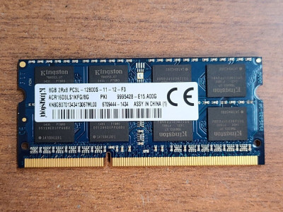 Memorie KINGSTON sodimm 8Gb DDR3 1600MHz PC3L-12800S 1600 1.35V acr16d3ls1kfg/8g foto