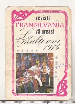 bnk cld Calendar de buzunar - 1974 - Revista Transilvania foto