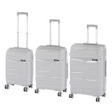 Set 3 Valize Rigide Leziter TraveLux Voyager XI roz-auriu, 4 roti spinner, TSA, PP