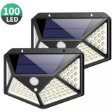 Cumpara ieftin Set 2 x Lampa 100 LED cu panou solar si senzor de miscare