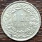 (A115) MONEDA DIN ARGINT ELVETIA - 1 FRANC 1962, 5 GRAME, PURITATE 835