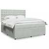 VidaXL Pat box spring cu saltea, gri deschis, 180x200 cm, catifea 3294718