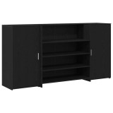 Cumpara ieftin Birou de receptie din stejar negru 200x50x103,5 cm, lemn stratificat