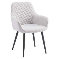 Fotoliu de design textil gri metal negru Oskor 55.5x58.5x83.5 cm