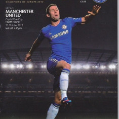 Program fotbal Chelsea - Manchester United 31 oct 2012