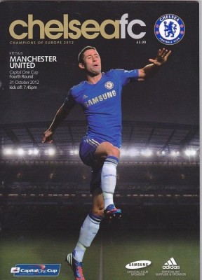 Program fotbal Chelsea - Manchester United 31 oct 2012 foto