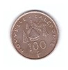Moneda Noua Caledonie 100 francs/franci 2004, stare buna, curata, Australia si Oceania, Cupru-Nichel