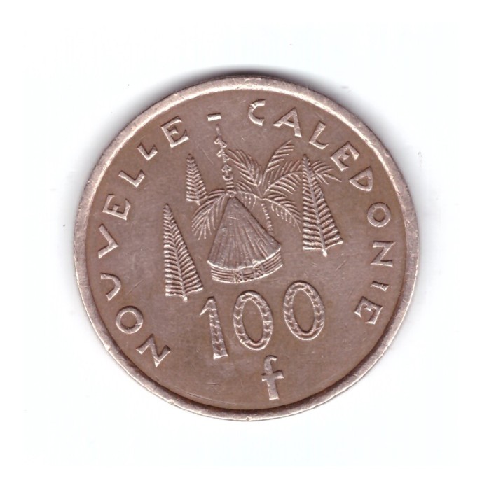 Moneda Noua Caledonie 100 francs/franci 2004, stare buna, curata